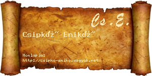 Csipkó Enikő névjegykártya
