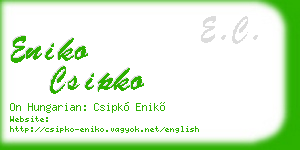 eniko csipko business card