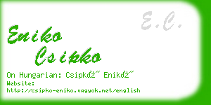 eniko csipko business card